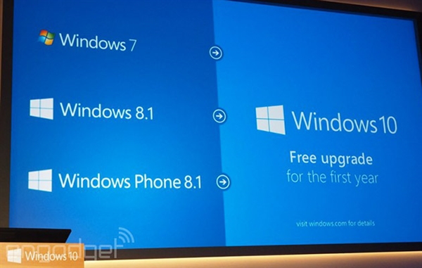 Windows 10完全免费升级！win7/win8.1/winPhone 8.1均可免费升级