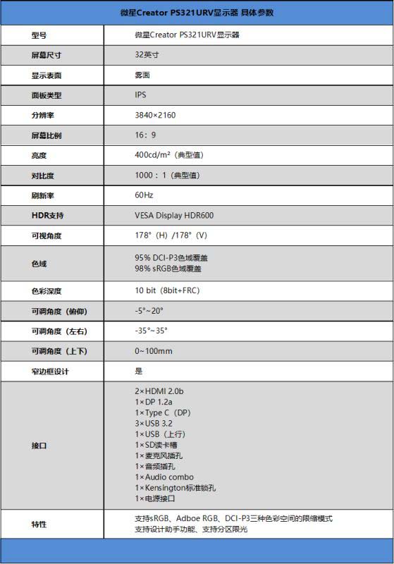 微星PS321URV怎么样 微星PS321URV显示器全方位评测
