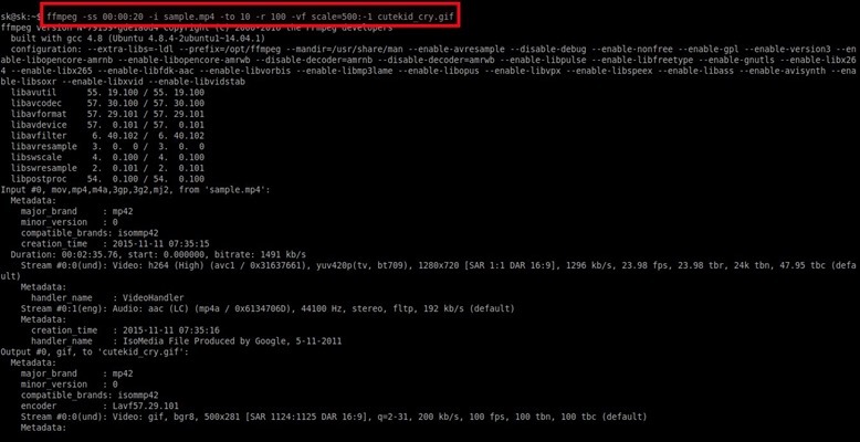 在Ubuntu 16.04中创建GIF动图的方法