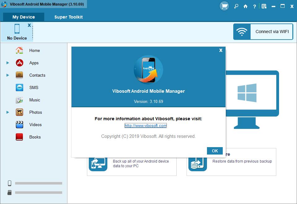 安卓手机管理工具Vibosoft Android Mobile Manager激活图文教程