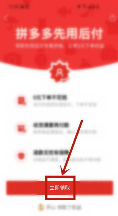 拼多多怎么设置先用后付?