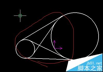 CAXA怎么给两个圆绘制切线?