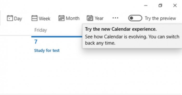 Win10快速预览版19564发布：全新日历上线