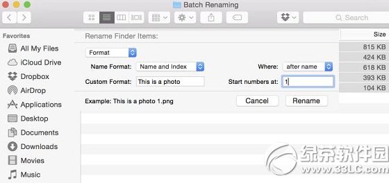 mac os x10.10批量修改文件名(比较快捷的修改方法)