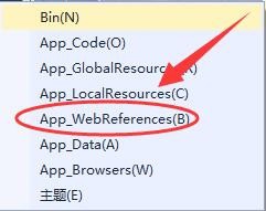 vs添加ASP.Net文件夹中各选项是什么意思?