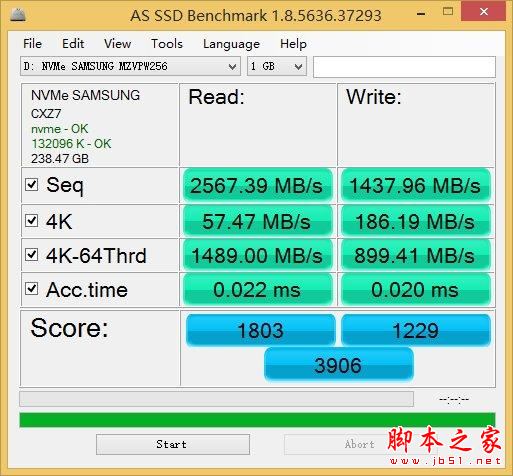 三星SM961 256GB M.2 SSD全球首发评测：超3GB/S的读取速度