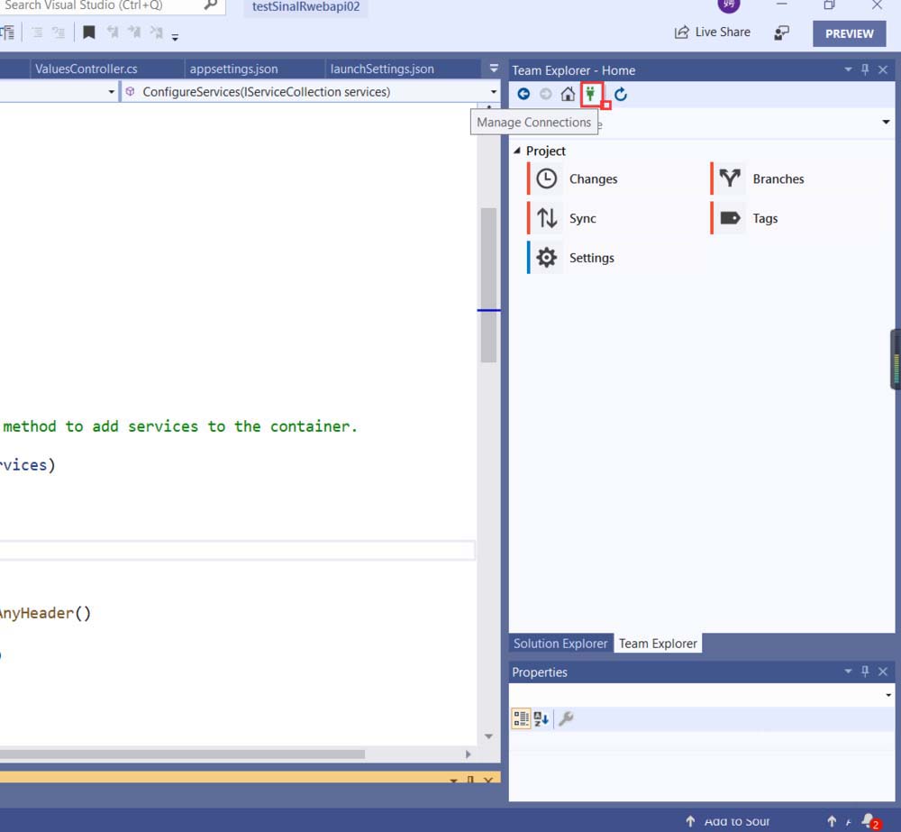 visualstudio2019怎么连接并使用VSTS?