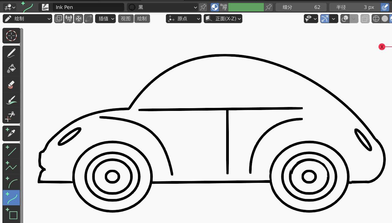 blender2.9怎么画蓝色轿车? blender蓝色轿车的画法