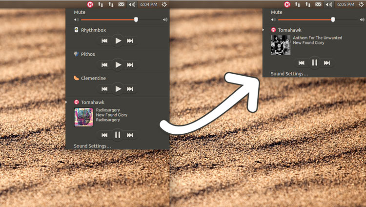 Ubuntu系统中的声音菜单怎么移除音乐播放器？
