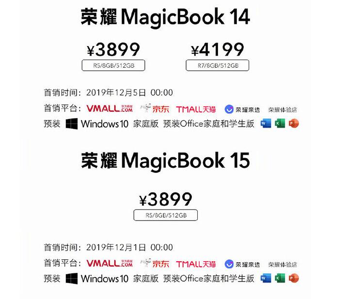 荣耀magicbook14和magicbook15有什么区别 荣耀magicbook14和15的区别对比