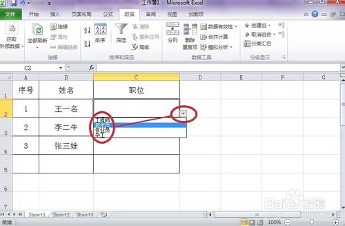 Excel如何设置自定义下拉菜单快速输入数据方法?