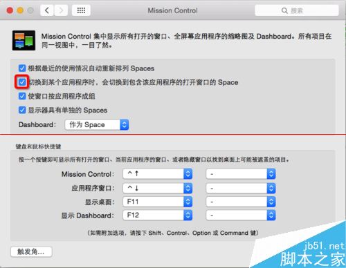 苹果mac怎么使Mission Control窗口按应用程序成组？