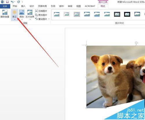 Word2016插入图片怎么调整亮度?