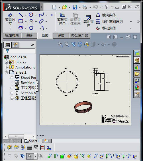 solidworks工程图图框线条颜色和粗细怎么设置?