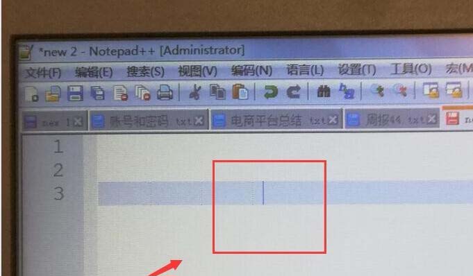 notepad++怎么解决光标变成下划线的问题?