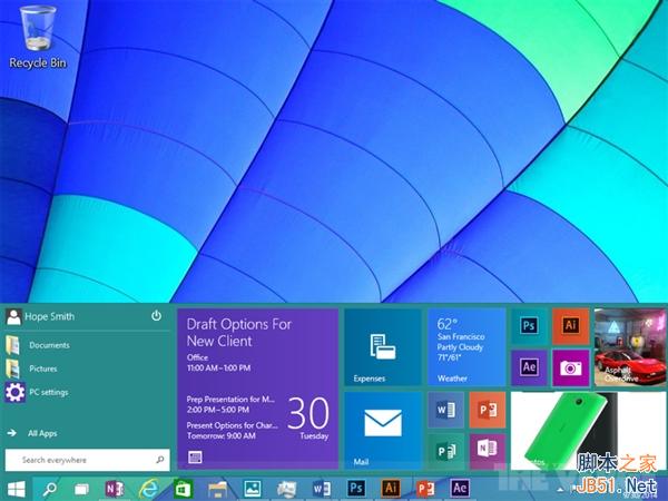 微软发布最新技术预览版Win10：新增通知中心(图赏)