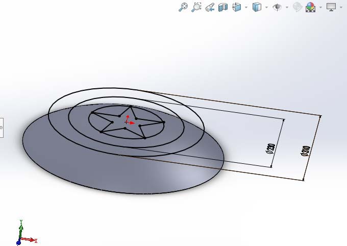 SolidWorks怎么建模美国队长盾牌?