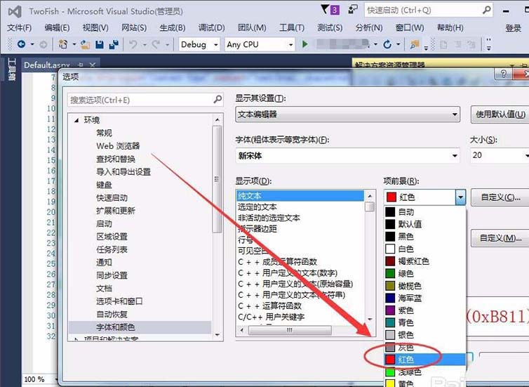 VisualStudio2015怎么设置字体格式? vs设置字体样式的教程