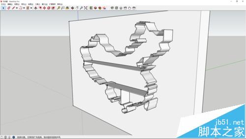sketchup怎么在地图上制作中国地图图形的书架?