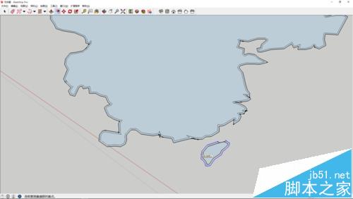 sketchup怎么在地图上制作中国地图图形的书架?