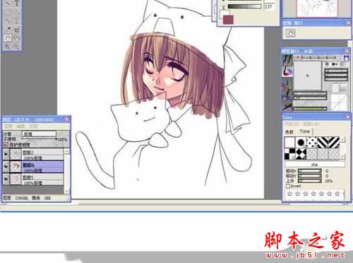 opencanvas(CG手绘软件)如何画猫女MM?opencanvas使用教程