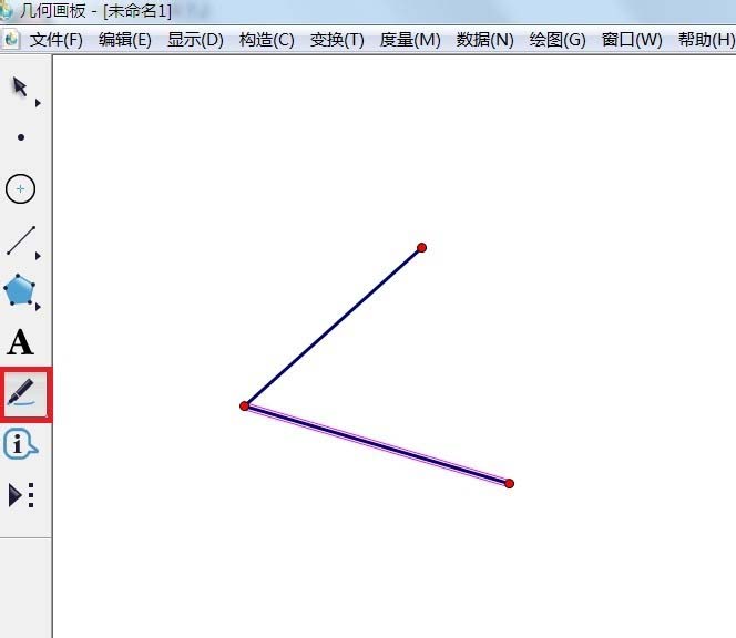 几何画板绘制出的角度怎么标上数字标记?