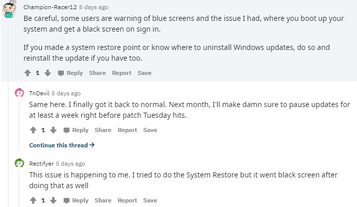 Win10安装补丁KB4601319蓝屏怎么办?