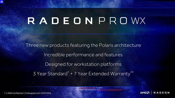 AMD Radeon Pro WX专业显卡正式发布:采用14nm北极星架构