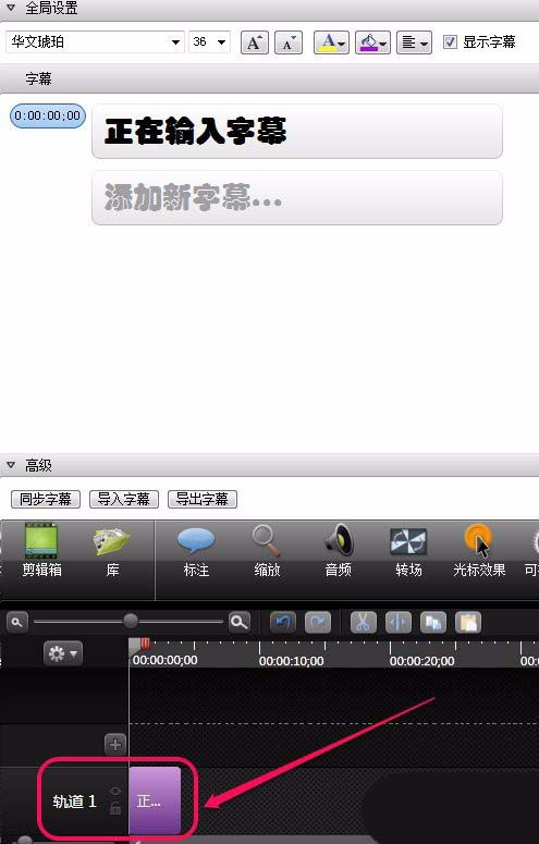 CamtasiaStudio视频怎么添加字幕?