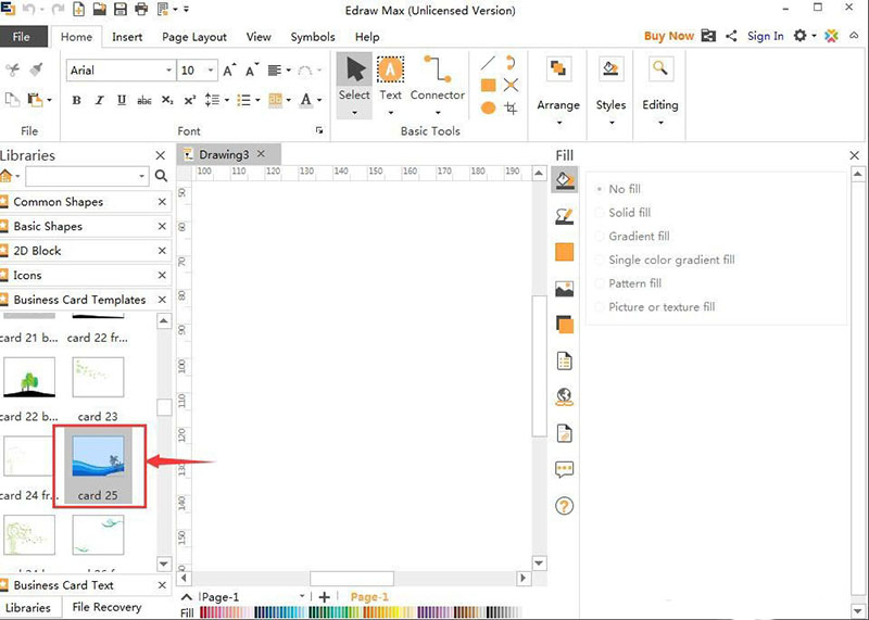 Edraw Max亿图图示怎么创建商业卡片?