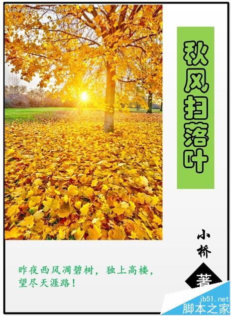 visio怎么给小说配一个封面?