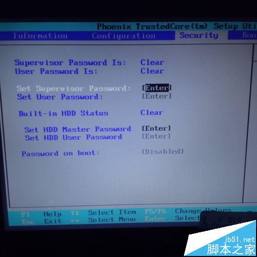 笔记本硬盘HDD User密码password怎么清除?