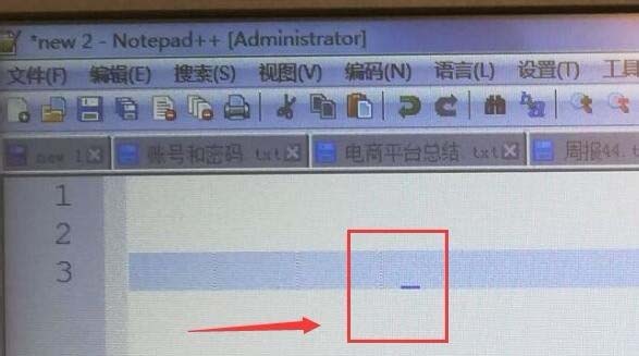 notepad++怎么解决光标变成下划线的问题?