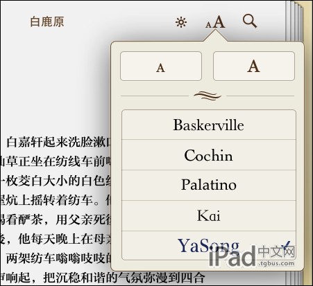 更换iPad默认字体和字典让iBooks可以选择中文字体