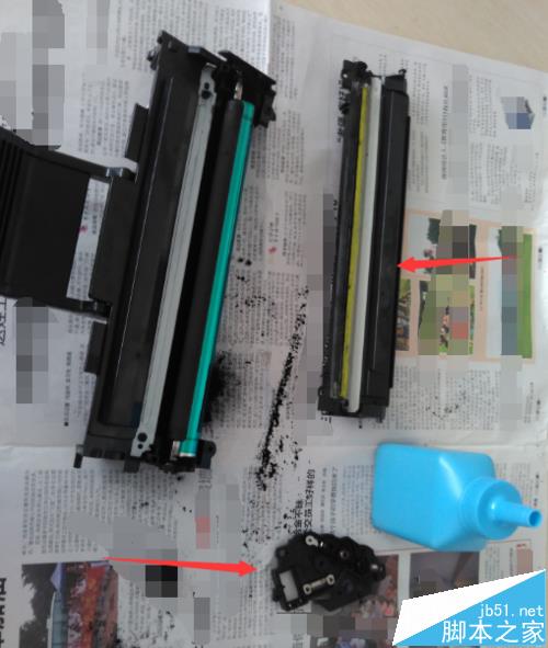 三星4521打印机墨粉用尽怎么硒鼓加墨粉?