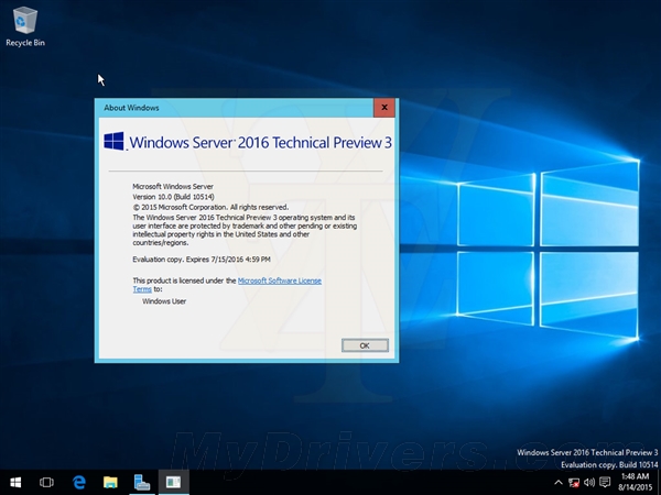 [海量截图+镜像下载]Windows Server 2016第三技术预览版泄露