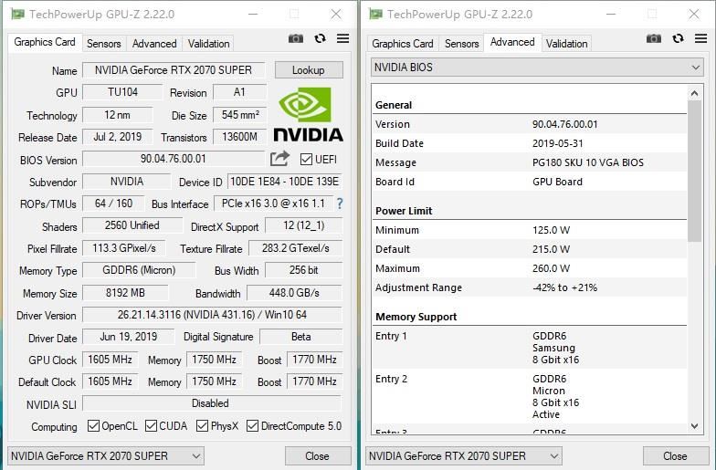 RTX 2060/2070 Super显卡全面图解评测