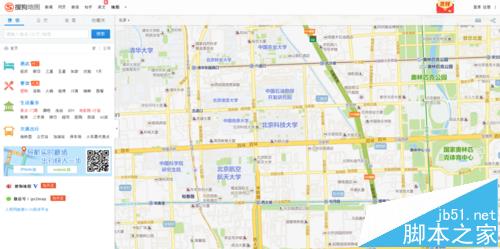 搜狗地图怎么使用测量工具测量实际距离?