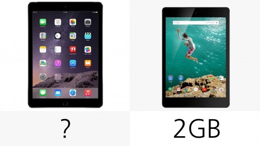 平板入手哪家强？ 苹果iPad Air 2和HTC Nexus 9的性价比分析