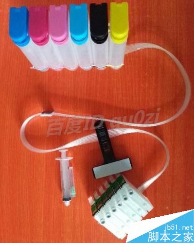 空的连续供墨系统添加墨水墨盒及抽出空气的操作方法