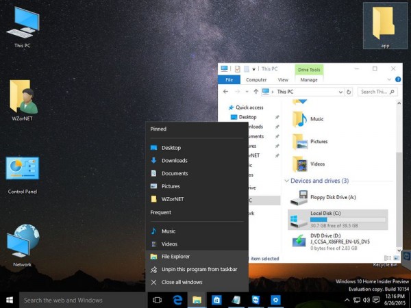 Windows 10 Build 10154最新版系统截图首曝光
