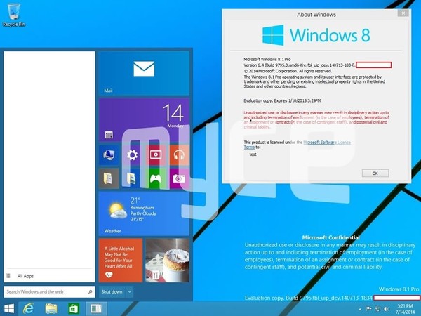 Win9最新截图曝光 Modern/传统双旋要来