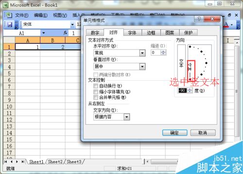 excel如何改变单元格中的文字方向?