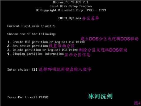 FDISK硬盘分区图解教程 图片已修复