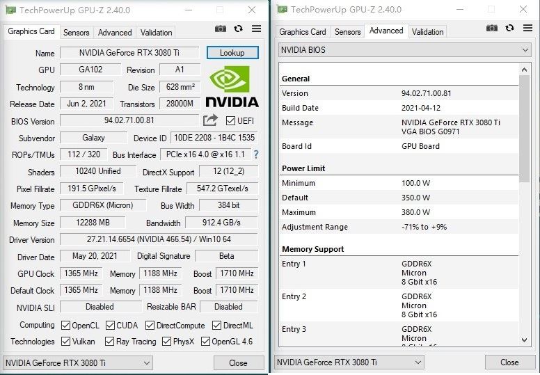影驰RTX 3080Ti 星曜 OC显卡全方位评测