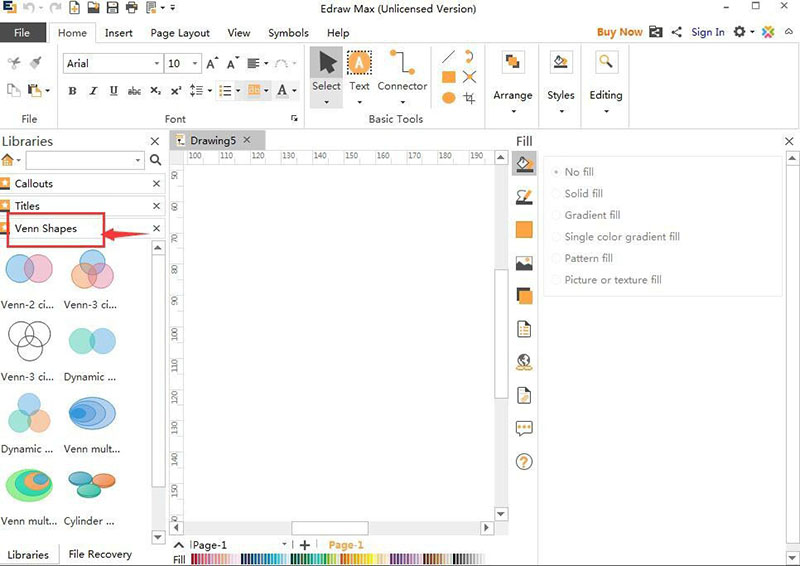 Edraw Max亿图图示怎么创建动态维恩图?