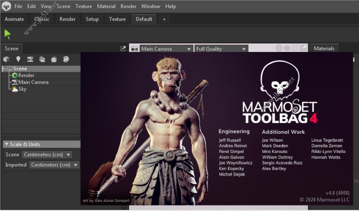 八猴渲染器Marmoset Toolbag 4破解安装教程(附补丁下载)