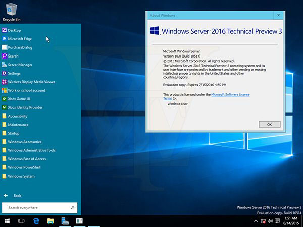Windows Server 2016预览版10514系统镜像下载泄露