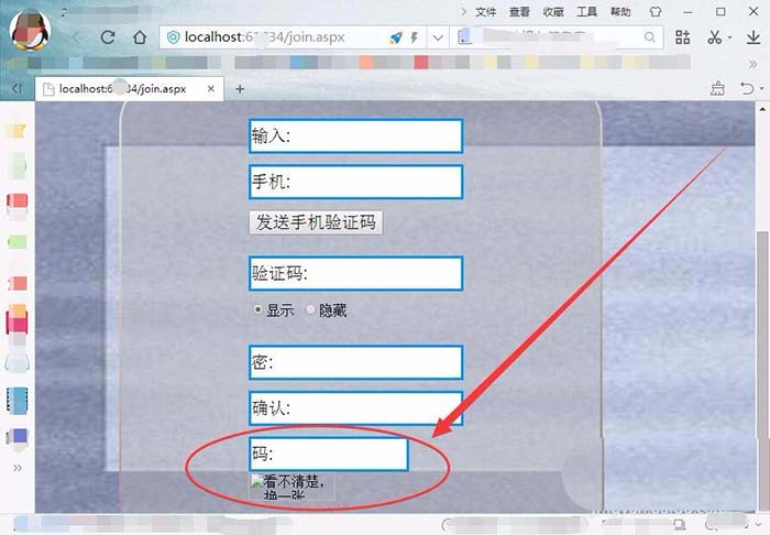 VisualStudio网页怎么插入验证码标签?