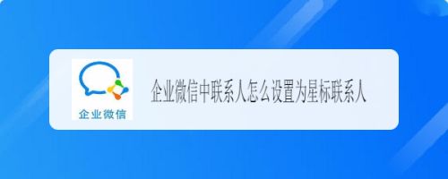 企业微信怎么添加和取消星标联系人?